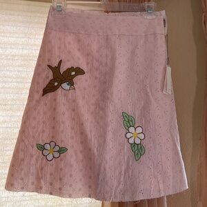 Monkeywear Cotton Eyelet Embroidered Skirt